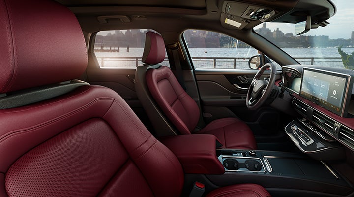 The available Perfect Position front seats in the 2024 Lincoln Corsair® SUV are shown. | Koons Lincoln of Bethesda in Silver Spring MD